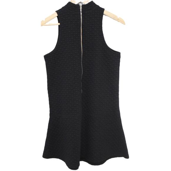 Womens Abercrombie & Fitch Black High Neckline Textured Dress Size Medium M - Picture 2 of 6